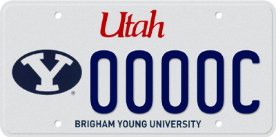 Brigham Young University License Plate